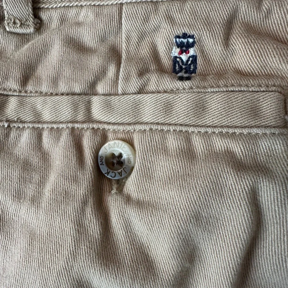 JANIE & JACK Khaki Nutcracker Embroidered Preppy Holiday Dress Pants | 4